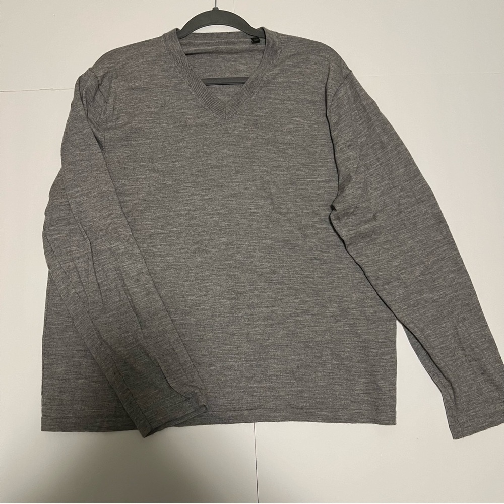 Vince Men's 2XL Cashmere Wool Blend Crewneck Sweater Gray